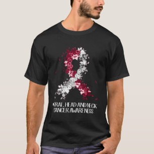 Wear Burgundy White Ribbon Oral Head Neck Cancer A T-Shirt