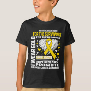 Wear Gold For The Warriors Childhood Cancer awaren T-Shirt