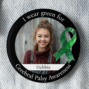 Wear Green for Cerebral Palsy Awareness Photo 2 Inch Round Button