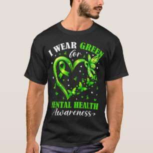 Wear Green For Mental Health Awareness Heart T-Shirt