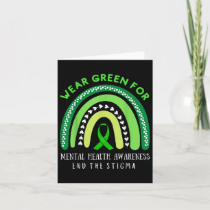 Wear Green For Mental Health Awareness Month Rainb Card