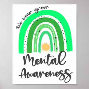 Wear Green For Mental Health Awareness Poster