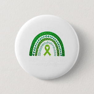 Wear Green For Mental Health Awareness Ribbon Rain 2 Inch Round Button