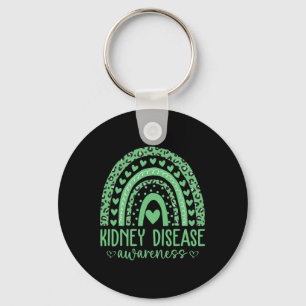 Wear Green Kidney Disease Awareness Month Leopard Keychain