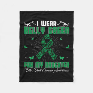 Wear Kelly Green For Daughter Bile Duct Cancer Awa Fleece Blanket