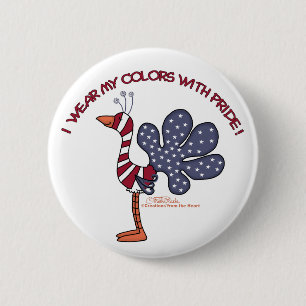 Wear My Colours with Pride 2 Inch Round Button