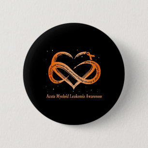Wear Orange For Acute Myeloid Leukaemia Warrior  2 Inch Round Button