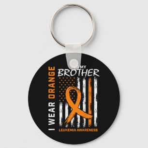 Wear Orange For Brother Leukaemia Awareness Americ Keychain