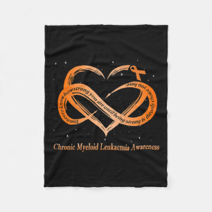 Wear Orange For Chronic Myeloid Leukaemia Warrior  Fleece Blanket