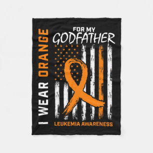Wear Orange For Godfather Leukaemia Awareness Amer Fleece Blanket