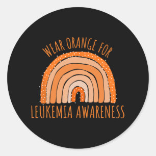 Wear Orange For Leukemia Awareness Leukemia  Classic Round Sticker