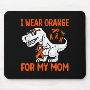 Wear Orange For Mom Dinosaur Multiple Sclerosis Mouse Pad