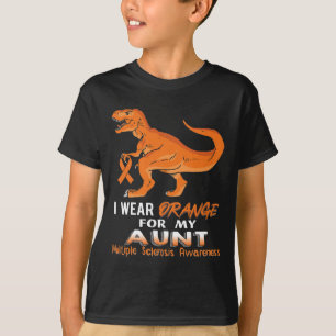 Wear Orange For My Aunt Dinosaur Multiple Sclerosi T-Shirt