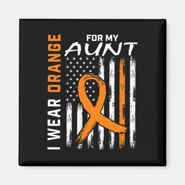 Wear Orange For My Aunt Multiple Sclerosis Awarene Magnet (Front)