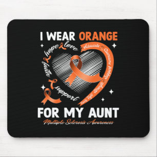 Wear Orange For My Aunt Multiple Sclerosis Awarene Mouse Pad