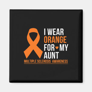 Wear Orange For My Aunt Multiple Sclerosis Ms Awar Magnet