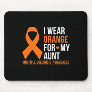 Wear Orange For My Aunt Multiple Sclerosis Ms Awar Mouse Pad
