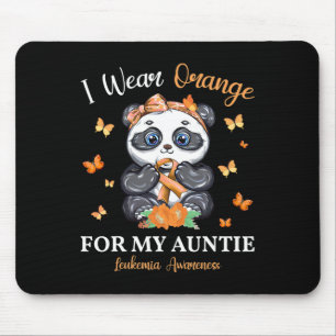 Wear Orange For My Auntie Leukaemia Awareness Pand Mouse Pad