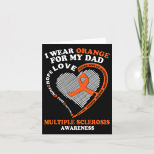 Wear Orange For My Dad Multiple Sclerosis Awarenes Card