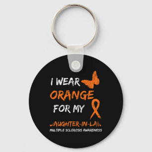 Wear Orange For My Daughter-in-law Multiple Sclero Keychain