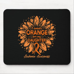 Wear Orange For My Daughter - Sunflower Leukaemia Mouse Pad