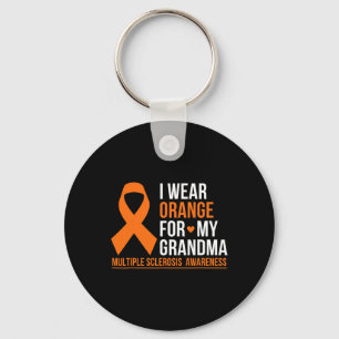 Wear Orange For My Grandma Multiple Sclerosis Ms A Keychain