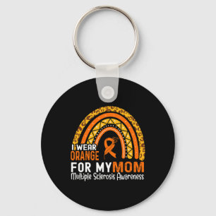 Wear Orange For My Mom Multiple Sclerosis Awarenes Keychain