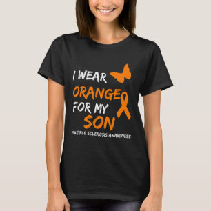 Wear Orange For My Son Multiple Sclerosis Ribbon T-Shirt