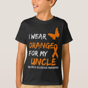 Wear Orange For My Uncle Multiple Sclerosis Ribbon T-Shirt