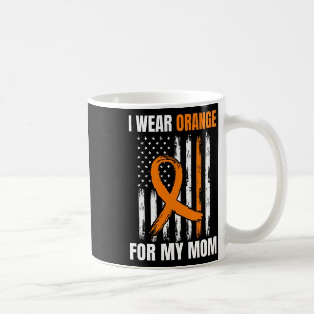 Wear Orange Mom Leukaemia Awareness Products Ameri Coffee Mug (Right)