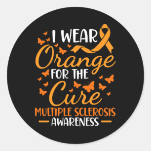Wear Orange - Multiple Sclerosis Awareness Orange  Classic Round Sticker
