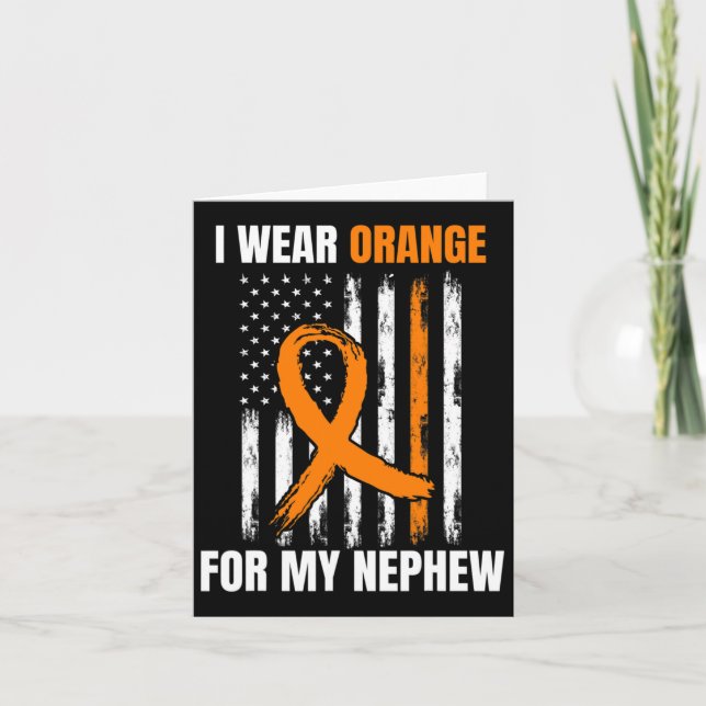 Wear Orange Nephew Leukaemia Awareness Products Am Card (Front)