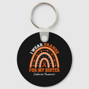 Wear Orange Ribbon For Sister Leukaemia Awareness  Keychain