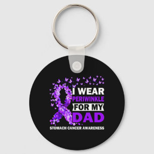 Wear Periwinkle For Dad Stomach Cancer Awareness Keychain