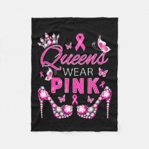 Wear Pink Breast Cancer Awareness Ribbon Support G Fleece Blanket