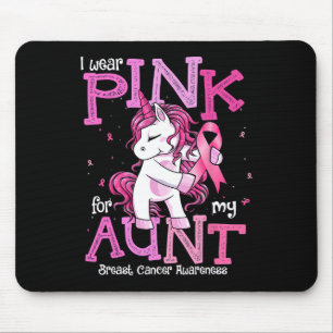 Wear Pink For My Aunt Shirt Breast Cancer Awarenes Mouse Pad