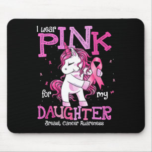 Wear Pink For My Daughter Shirt Breast Cancer Awar Mouse Pad
