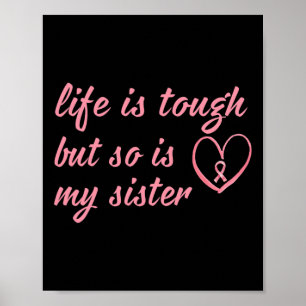 Wear Pink Ribbon For My Sister Breast Cancer Suppo Poster