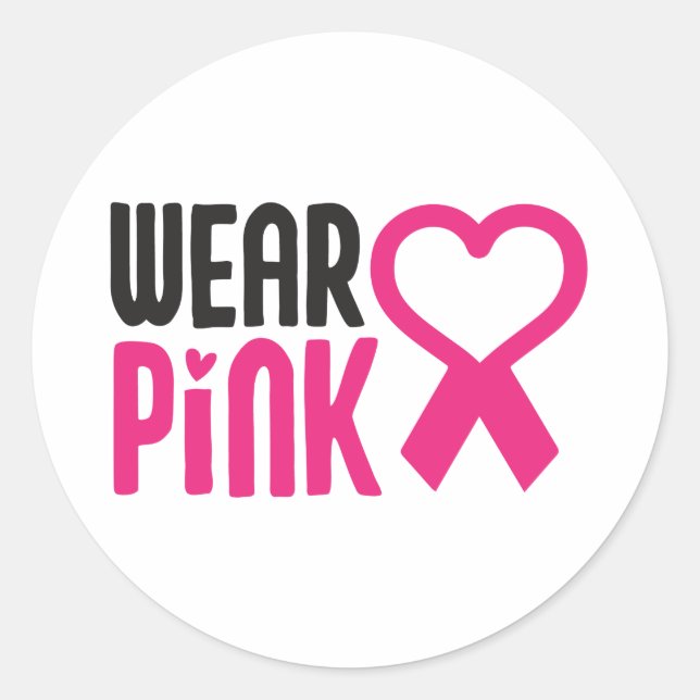 "Wear Pink" Stickers (Front)
