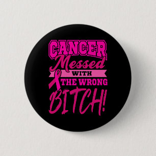 Wear Pink World Cancer Day Gift Pink Ribbon Chemot 2 Inch Round Button