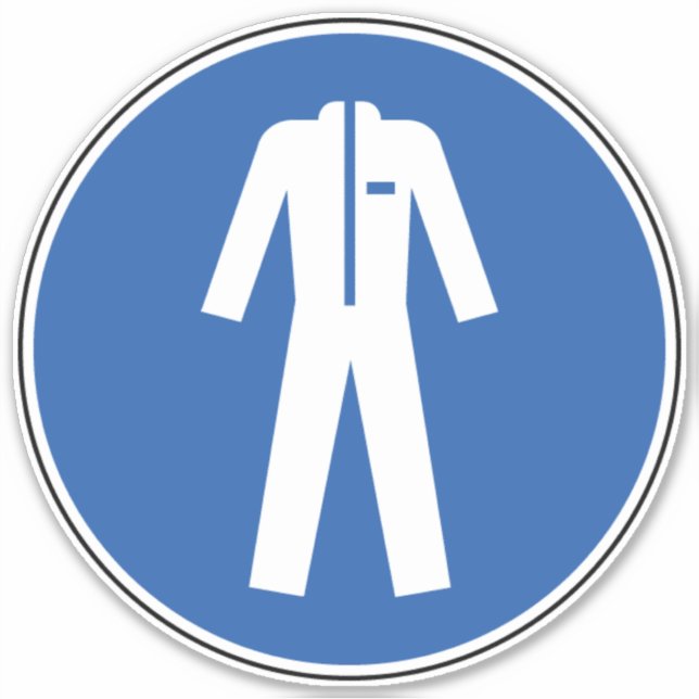 Wear Protective Clothing Hazard Symbol Label (Front)