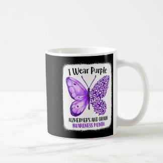 Wear purple alzheimer's and brain awareness month coffee mug
