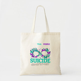 Wear Purple And Teal For Moms Prevention Women Tote Bag