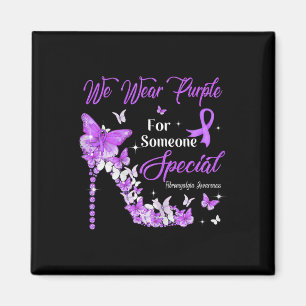 Wear Purple Butterflies Fibromyalgia Awareness Magnet