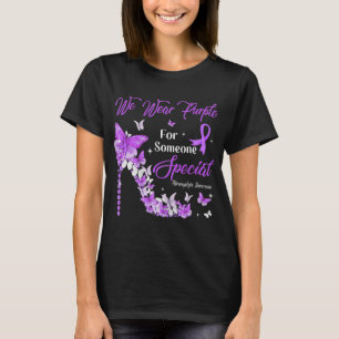 Wear Purple Butterflies Fibromyalgia Awareness T-Shirt