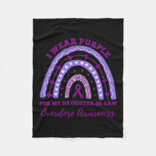 Wear Purple Daughter In Law Overdose Awareness Rai Fleece Blanket