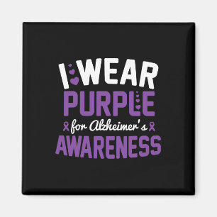 Wear Purple For Alzheimerheimer's Awareness Dement Magnet