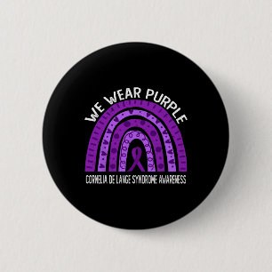 Wear Purple For Cornelia De Lange Syndrome Awarene 2 Inch Round Button