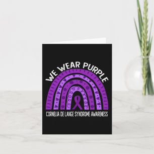 Wear Purple For Cornelia De Lange Syndrome Awarene Card