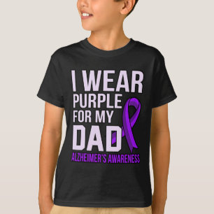 Wear Purple For Dad Alzheimer's Awareness Ribbon G T-Shirt